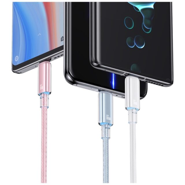 Cable USAMS Cloud Series US-SJ658 6A USB-A to USB-C 1.2m blue - imagine 5