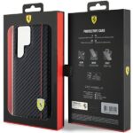 Ferrari FEHCS24LN3DUR S24 Ultra S928 black hardcase Carbon Printed Line - imagine 8