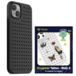 Zestaw Etui Pinit Dynamic + Tattoo PiniPhone 14 Plus / 15 Plus 6.7" czarny/black wzór 2