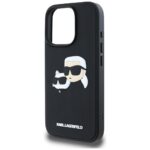 Case Karl Lagerfeld HC 3D Rubber Double Heads to iPhone 16 Pro black - imagine 6
