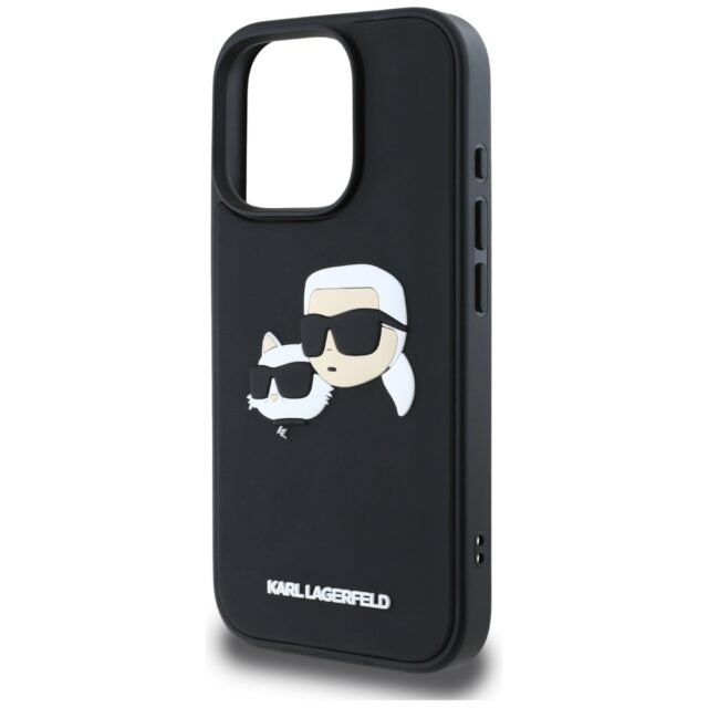 Case Karl Lagerfeld HC 3D Rubber Double Heads to iPhone 16 Pro black - imagine 6