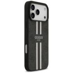 Case Guess 4G Printed Stripes MagSafe for iPhone 17 Pro Max black - imagine 4