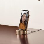 Lexon City Energy Pro 10W Wireless Charger with Bluetooth Speaker soft gold LD145D9 - imagine 6