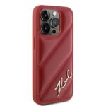 Karl Lagerfeld KLHCP15XPQDSMGR iPhone 15 Pro Max 6.7" red hardcase Diagonal Quilted Script - imagine 4