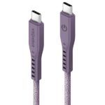 ENERGEA Flow USB-C to USB-C Cable 1.5m Purple 240W 5A PD Fast Charge - imagine 2
