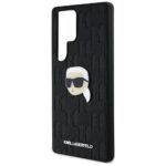 Case Karl Lagerfeld Leather Monogram Pin Logo Karl Head Samsung Galaxy S25 Ultra Black - imagine 6