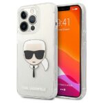 Karl Lagerfeld KLHCP13LKHTUGLS iPhone 13 Pro / 13 6,1" silver hardcase Glitter Karl`s Head