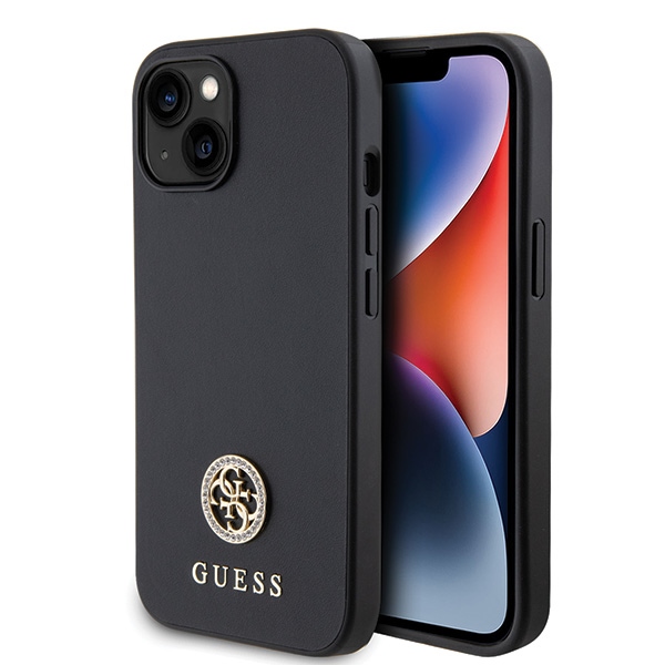 cps-34bbbcda0138b268aae8759cb7d79ca9-2025-12-06-14-17-41 Guess GUHCP15MPS4DGPK iPhone 15 Plus / 14 Plus 6.7" black hardcase Strass Metal Logo - imagine 1