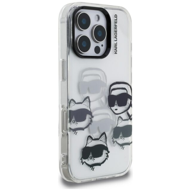 Case Karl Lagerfeld IML Multi K&C Head   Pattern for iPhone 16 Pro Max transparent - imagine 4