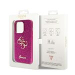 Guess GUHCP15LHG4SGU iPhone 15 Pro 6.1" purple hardcase Glitter Script Big 4G - imagine 8
