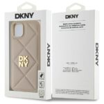 DKNY DKHCP15MPQDSLE iPhone 15 Plus 6.7" beige Quilted Stack Logo - imagine 8