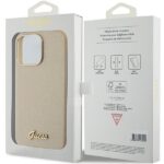 Guess GUHCP15XPGMCSD iPhone 15 Pro Max 6.7" light gold hardcase Glitter Glossy Script - imagine 8