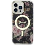 Guess GUHMP14XHCFWSK iPhone 14 Pro Max 6.7" black hardcase Flower MagSafe - imagine 3