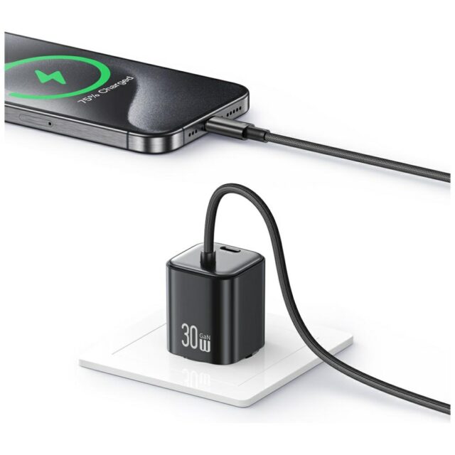 USAMS JC Series CC264 30W GaN Mini Fast Charge 2xUSB-C White Wall Charger - imagine 10