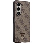 Guess GUHCZFD5P4TDPW F946 Z Fold5 brown hardcase Leather 4G Triangle Strass - imagine 5