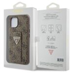 Guess GUHCP15SPGS4TDW iPhone 15 / 14 / 13 6.1" brown hardcase Grip Stand 4G Triangle Strass - imagine 8