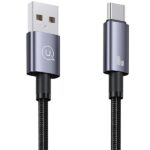 USAMS Cable USB to USB-C 3A 1.2mFast Charging steel/tarnish SJ663USB01 (US-SJ663) - imagine 2