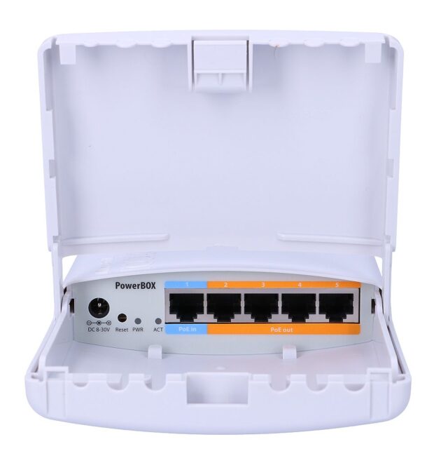 MikroTik PowerBox | Router | RB750P-PBr2, 5x RJ45 100Mb/s, outdoor, waterproof - imagine 3
