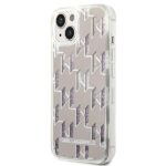 Karl Lagerfeld KLHCP14MLMNMS iPhone 14 Plus / 15 Plus 6,7" hardcase silver Liquid Glitter Mon - imagine 2