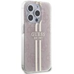 Guess GUHCP15LH4PSEGP iPhone 15 Pro 6.1" pink hardcase IML 4G Gold Stripe - imagine 4