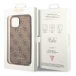 Guess GUHCP14MG4GFBR iPhone 14 Plus / 15 Plus 6.7" brown hard case 4G Metal Gold Logo - imagine 8