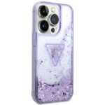 Guess GUHCP14LLFCTPU iPhone 14 Pro 6,1" purple hardcase Liquid Glitter Palm Collection - imagine 4