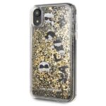 Karl Lagerfeld KLHCI61ROGO iPhone Xr black & gold hard case Glitter - imagine 2