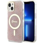 Guess GUHMP14MH4STP iPhone 14 Plus / 15 Plus 6.7" pink hardcase 4G MagSafe