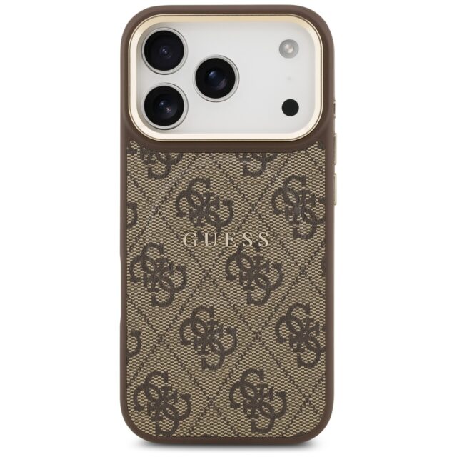 Case Guess 4G PU Classic Logo MagSafe for iPhone 17 Pro brown - imagine 3