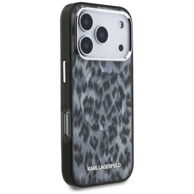 Karl Lagerfeld IML Leopard Pattern MagSafe Case for iPhone 17 Pro Black - imagine 4