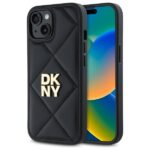 DKNY DKHCP15SPQDSLK iPhone 15 6.1" black Quilted Stack Logo