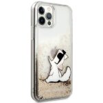 Karl Lagerfeld KLHCP12MGCFD iPhone 12/ 12 Pro 6,1" gold hardcase Liquid Glitter Choupette Fun - imagine 4