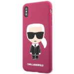 Karl Lagerfeld KLHCPXSLFKFU iPhone X/Xshardcase fushia Silicone Ikonik - imagine 2