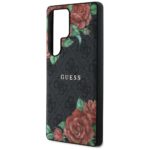 Guess Leather 4G Flowers Print Metal Classic Logo MagSafe Case Samsung Galaxy S25 Ultra black - imagine 6