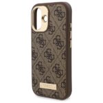 Guess GUHMP16SU4GPRW iPhone 16 6.1" brown hardcase 4G Logo Plate MagSafe - imagine 6