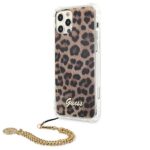 Guess GUHCP12LKSLEO iPhone 12 Pro Max 6,7" Leopard hardcase Gold Chain - imagine 2