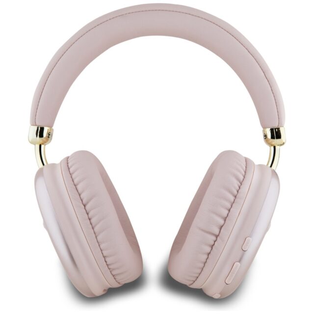Headphones Guess Bluetooth 5.3 Metallic Triangle Logo pink - imagine 3