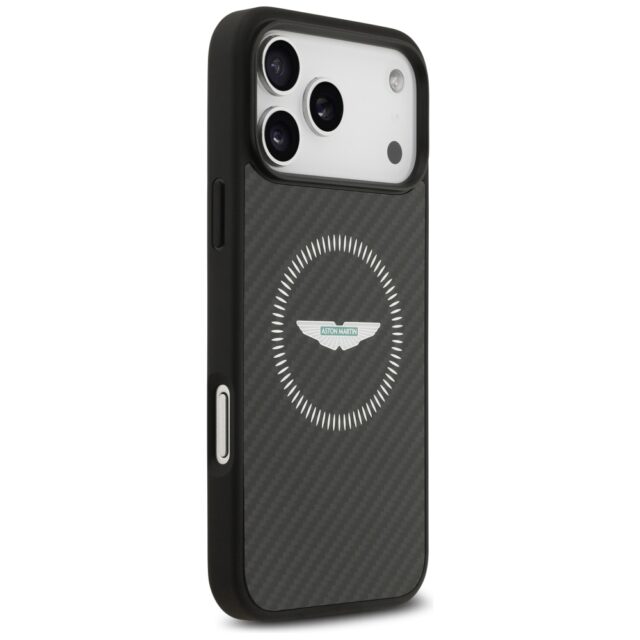 Case Aston Martin HC Kevlar Counter      Design MagSafe for iPhone 17 Pro Max black - imagine 4