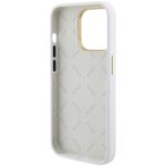 Guess GUHCP15LM4DGPH iPhone 15 Pro 6.1" white hardcase Silicone Logo Strass 4G - imagine 7