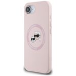 Case Karl Lagerfeld Silicone Karl&Choupette Heads MagSafe for iPhone 16e pink - imagine 2