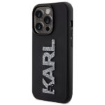 Karl Lagerfeld KLHCP15L3DMBKCK iPhone 15 Pro 6.1" black hardcase 3D Rubber Glitter Logo - imagine 2