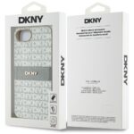 Case DKNY Repeat Texture Pattern with Tonal Stripe for iPhone 16e beige - imagine 8
