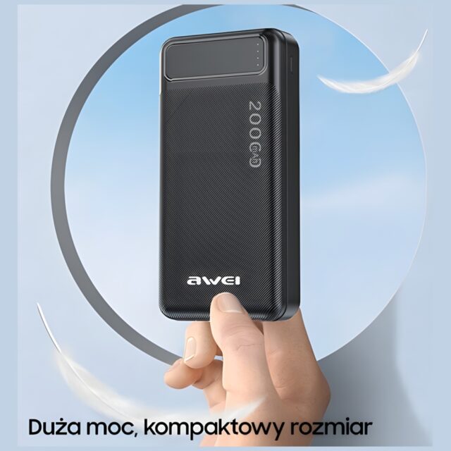 AWEI PowerBank P6K 20000mAh black 2xUSB/Micro-USB - imagine 4