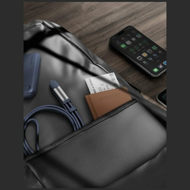 Energea Sheath Travel 2-in-1 Cable USB-C to USB-C/USB-A 480Mbps 60W 1.2m blue - imagine 4