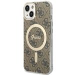 Guess GUHMP13MH4STW iPhone 13 / 14 / 15 6.1" brown hardcase 4G MagSafe