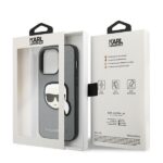 Karl Lagerfeld KLHCP14XSAPKHG iPhone 14 Pro Max 6,7" silver hardcase Saffiano Karl`s Head Pat - imagine 8