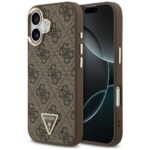 Case Guess 4G Triangle Logo MagSafe for iPhone 17 brown gold
