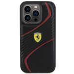 Ferrari FEHCP15LPTWK iPhone 15 Pro 6.1" black hardcase Twist Metal Logo - imagine 3