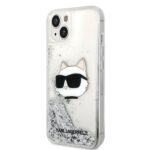 Karl Lagerfeld KLHCP14SLNCHCS iPhone 14/ 15 / 13 6,1" silver hardcase Glitter Choupette Head - imagine 2