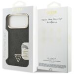 Case Guess 4G PU Triangle Logo & Stand Camera Magsafe for iPhone 17 Pro Max black - imagine 8